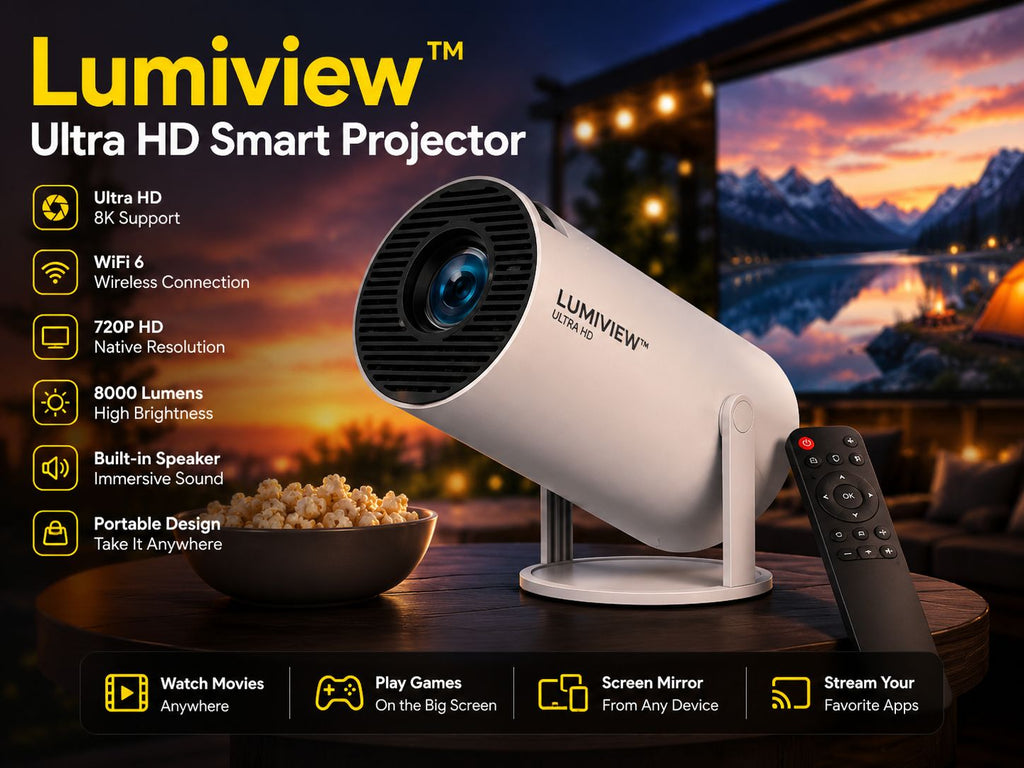 LumiView™ Ultra HD Smart Projector